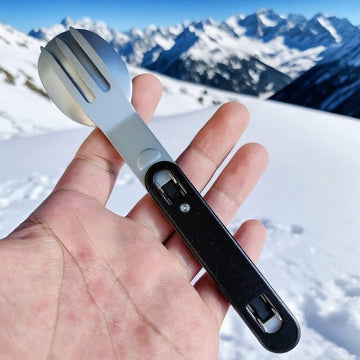 3-Piece Pure Titanium Camping Cutlery Set – Lightweight, Portable & Durable